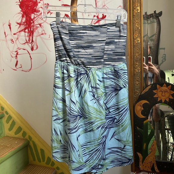 Roxy Blue and White Patterned Mini Summer Dress M - Picture 3 of 16